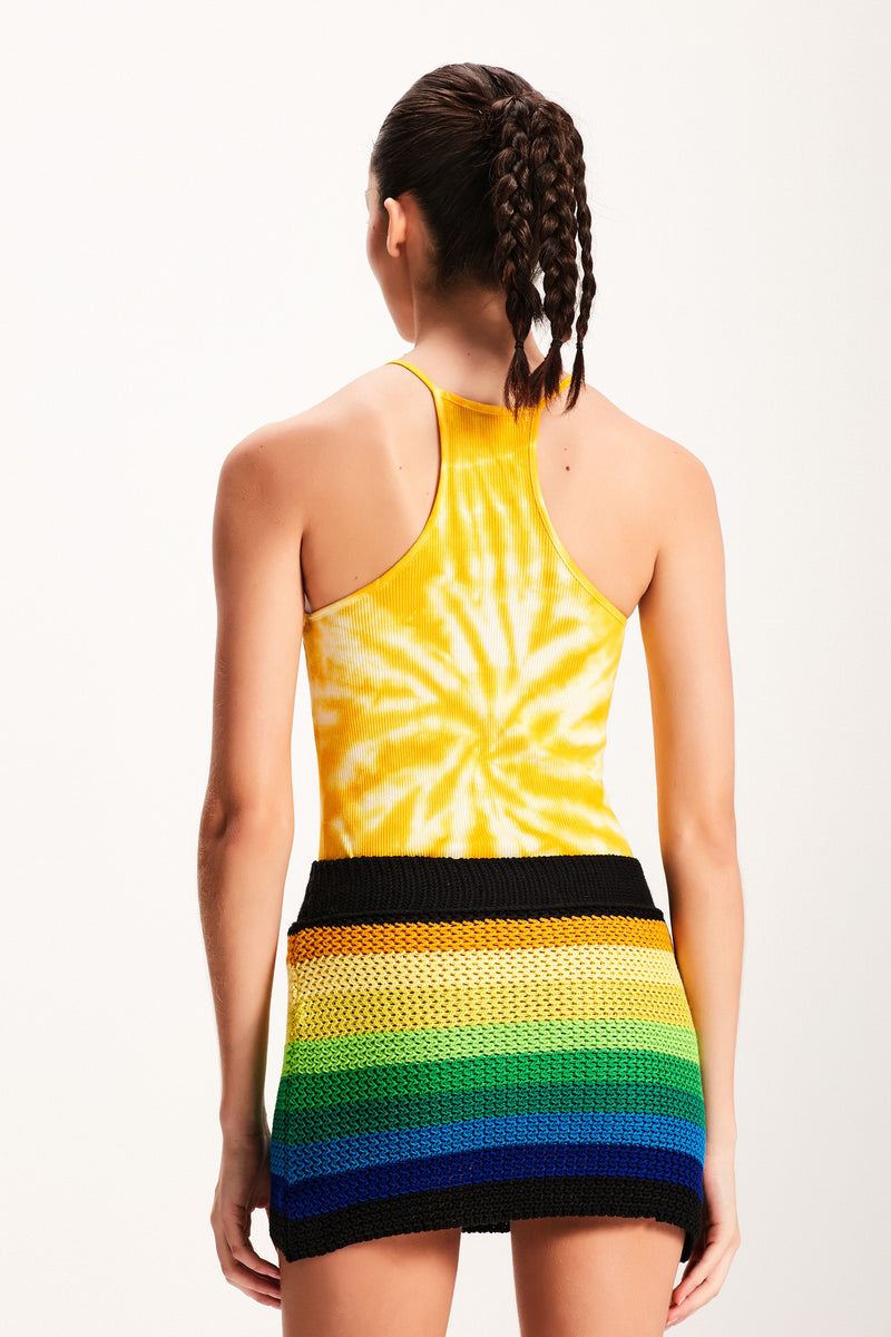 REGATA ALÇA MALHA TIE DYE AMARELO BRASIL SILK (7918638596323)