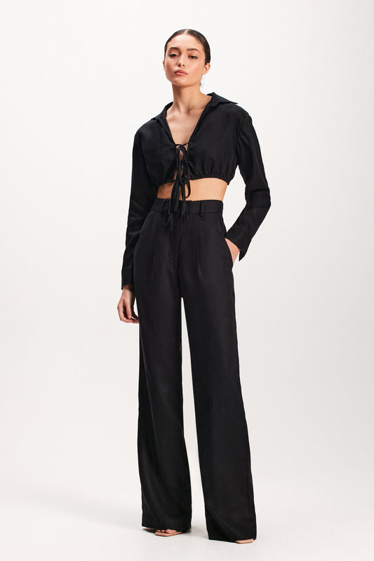 CAMISA LINHO CROPPED ELASTICO PRETA (7939239543011)