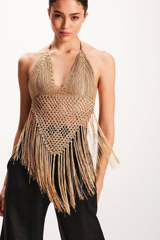 TOP CROCHE DOURADO FRANJAS (7939243344099)