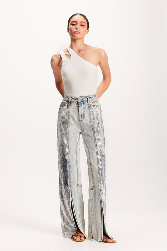 CALÇA JEANS CARGO PEDRAS (7939237052643)