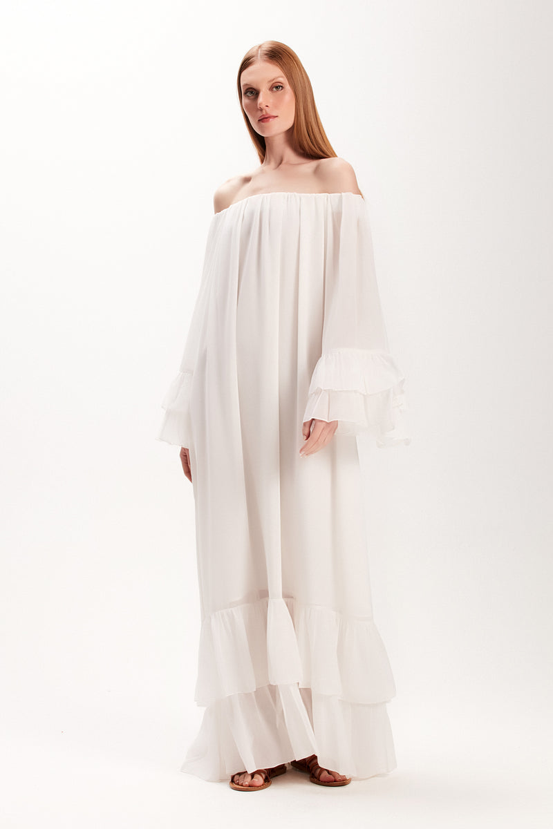 VESTIDO LONGO BABADOS BARRA OFF WHITE (7972818190563)