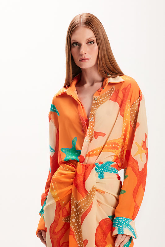 CAMISA ESTRELA DO MAR LARANJA (7972811997411)