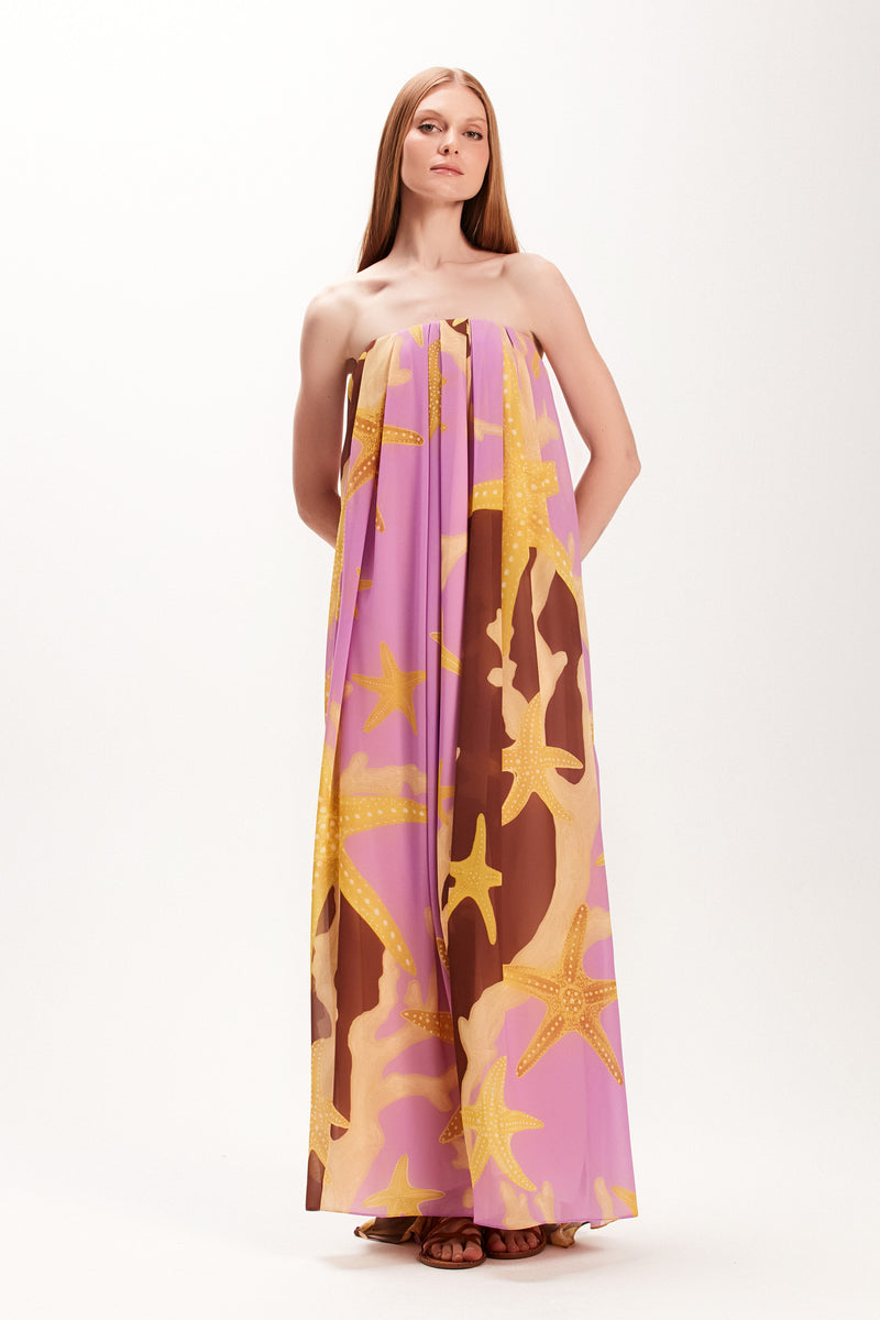 VESTIDO TOMARA QUE CAIA ESTRELA DO MAR ROSA (7972819370211)
