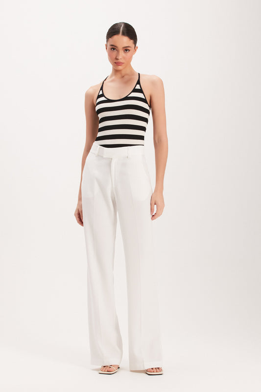 REGATA ALÇA LISTRAS PRETA E OFF WHITE (8003070623971)