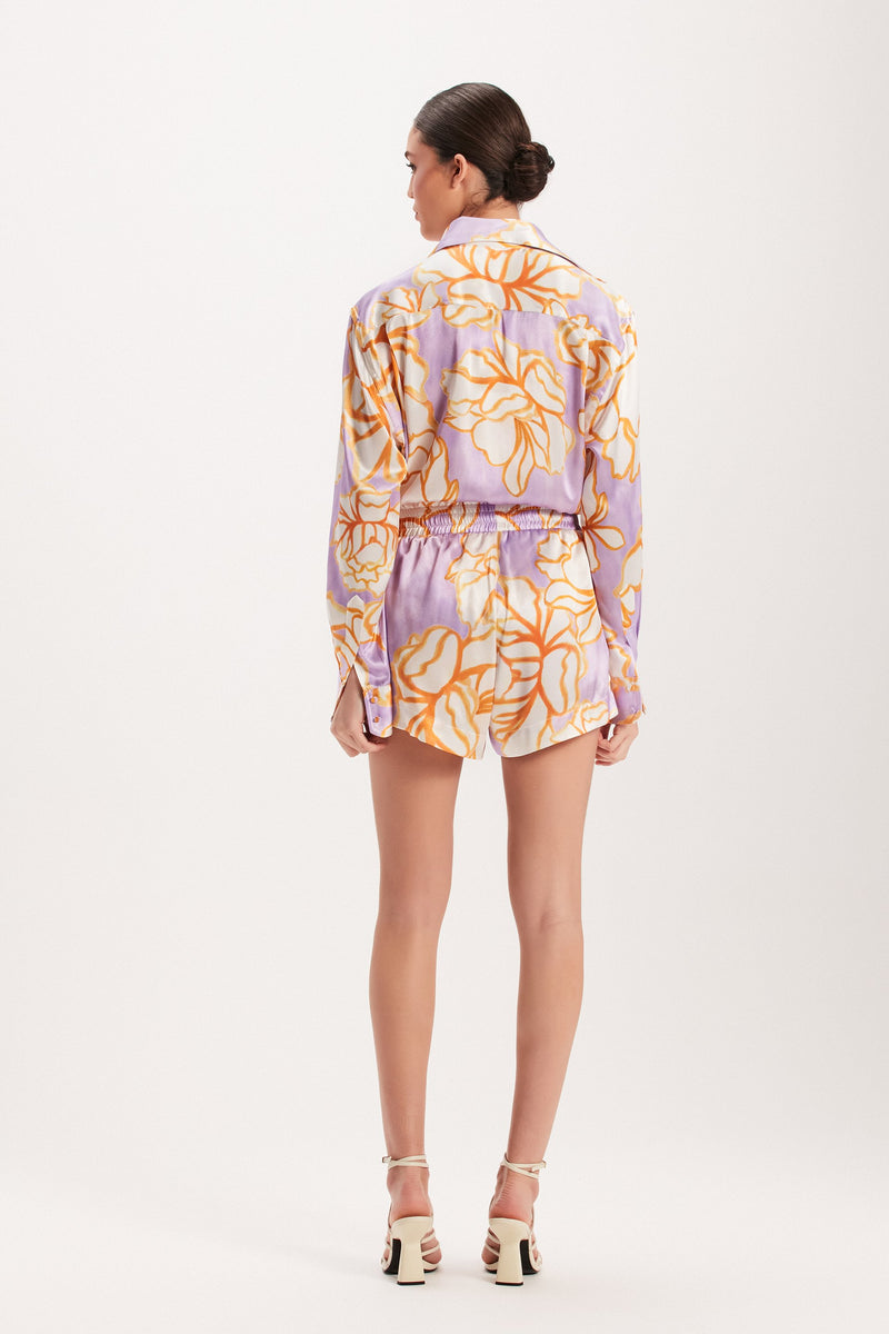 CAMISA CETIM ESTAMPA FLORAL (8003069935843)