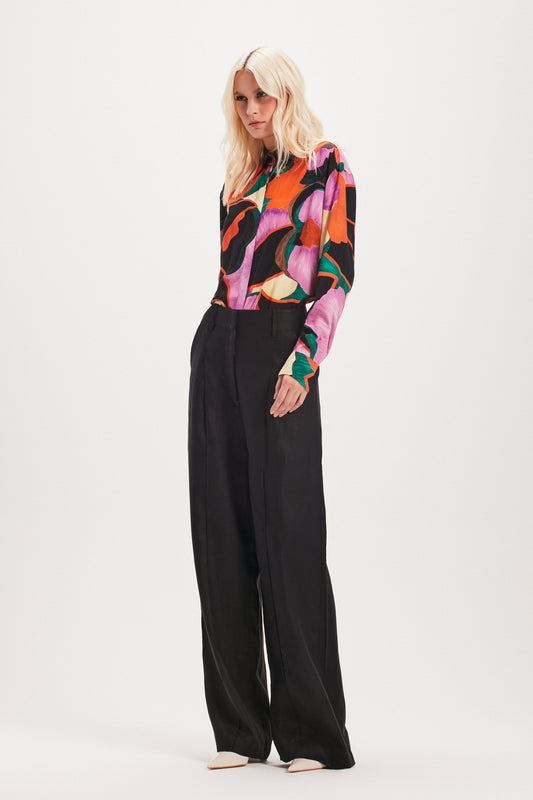 CAMISA ESTAMPA FLORAL ESCURA (8030302011619)