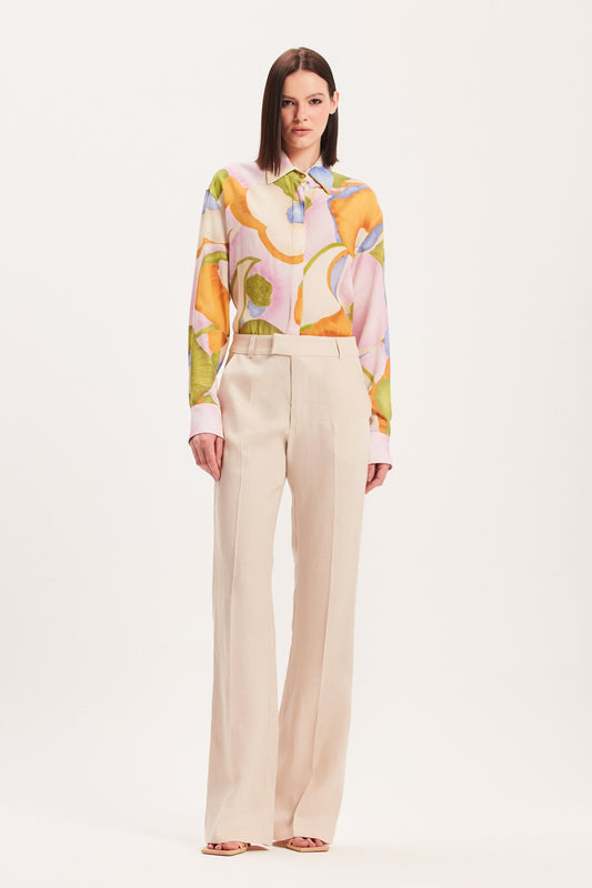 CALÇA LINHO RETA AREIA (8030301454563)