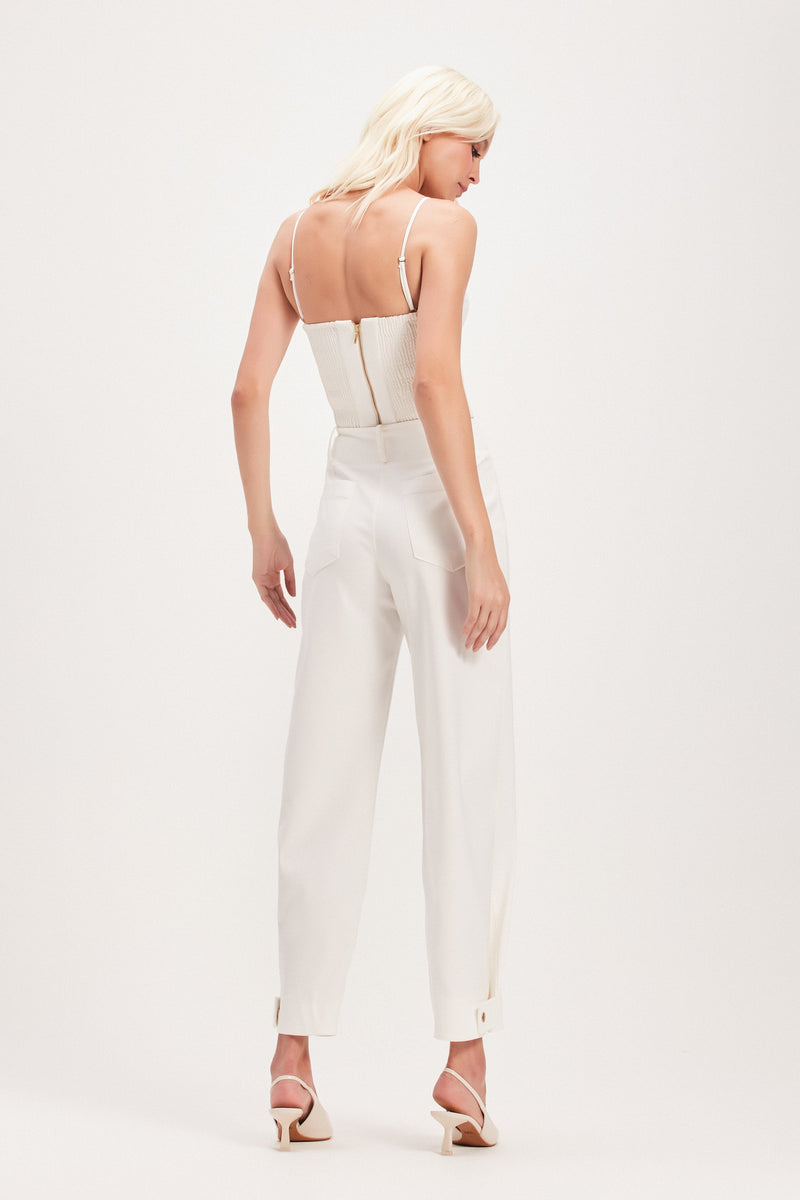 CALÇA RETA BOTÃO BARRA OFF WHITE (8030301847779)