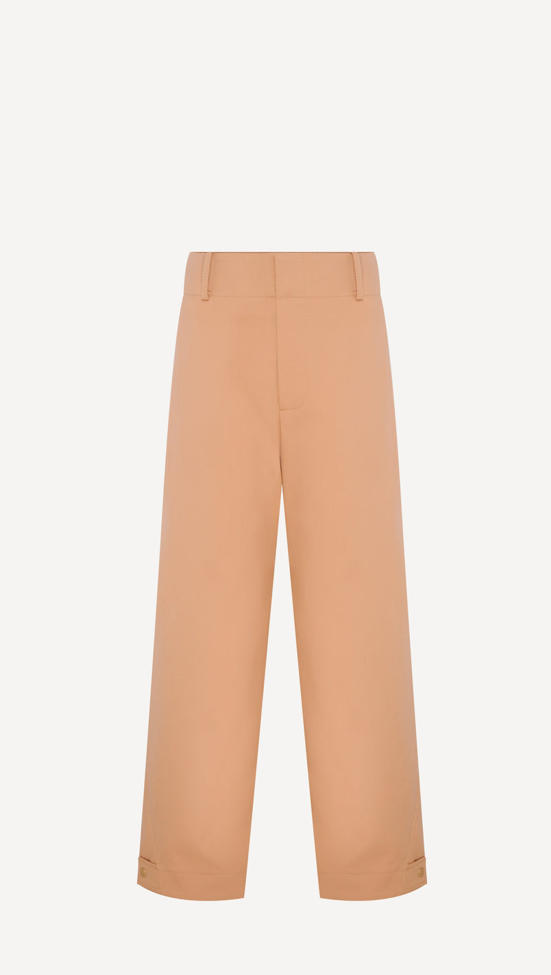 CALÇA RETA BOTÃO BARRA CARAMELO (8030301815011)