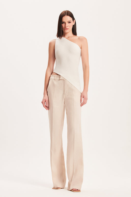 BLUSA TRICOT ASSIMÉTRICA OFF WHITE (8030301225187)