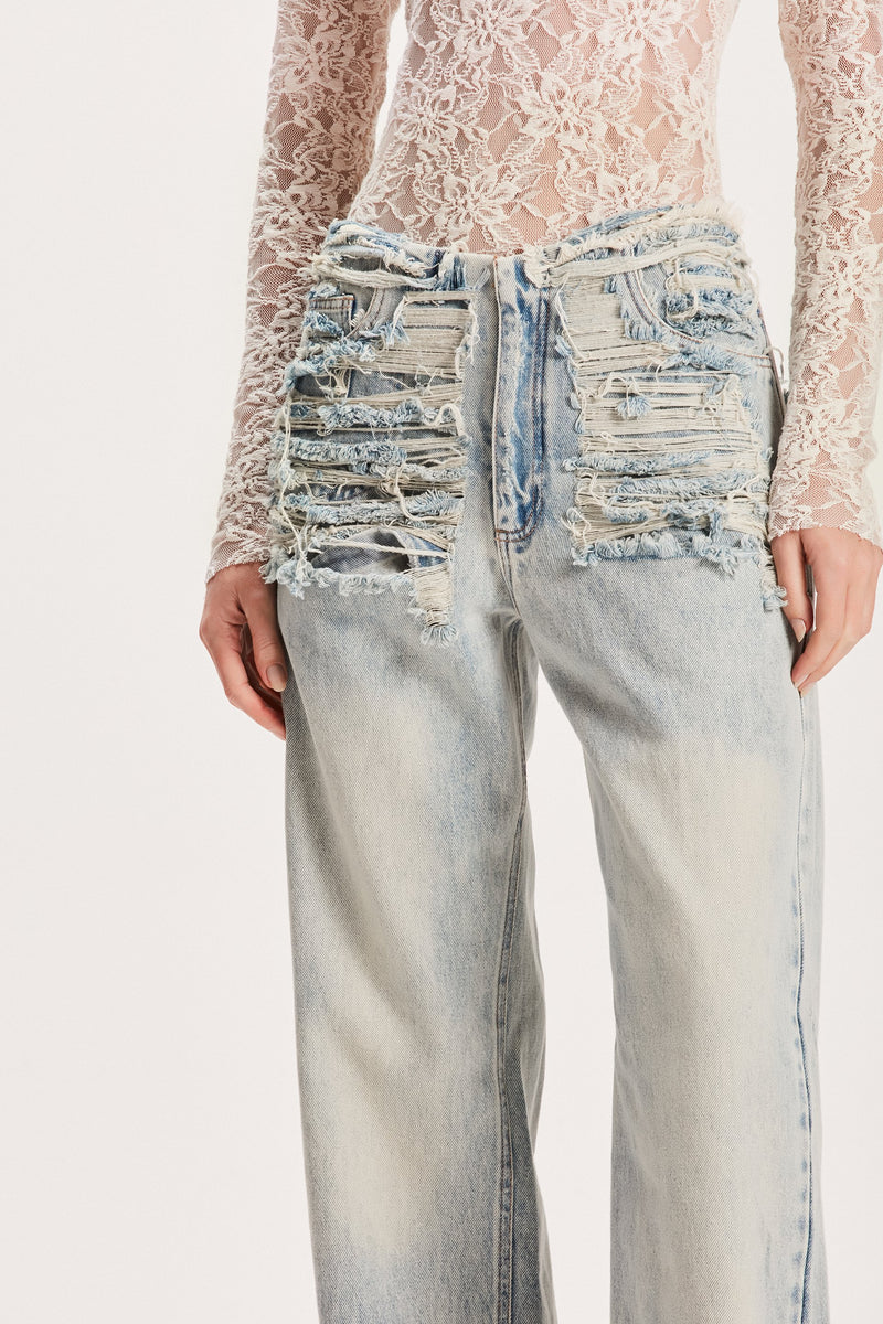 CALÇA JEANS DESTROYED AZUL (8049932894435)