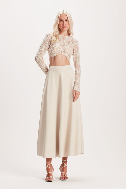 SAIA MIDI EVASÊ PU OFF WHITE (8049934631139)