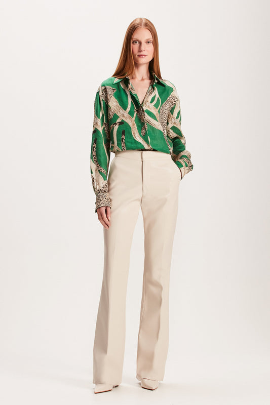 CAMISA LINHO ESTAMPADA ONÇA VERDE (8049933844707)