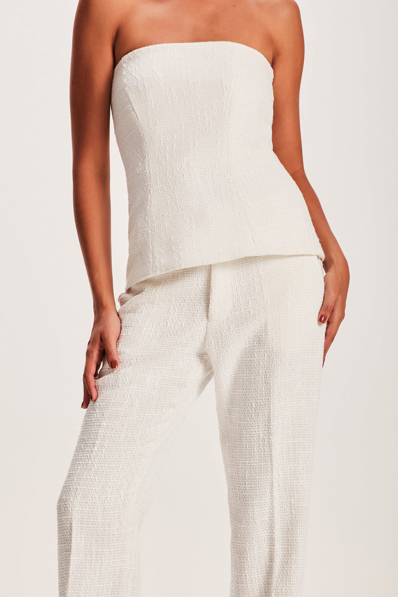 TOP CORSET TWEED OFF WHITE (8066583232739)