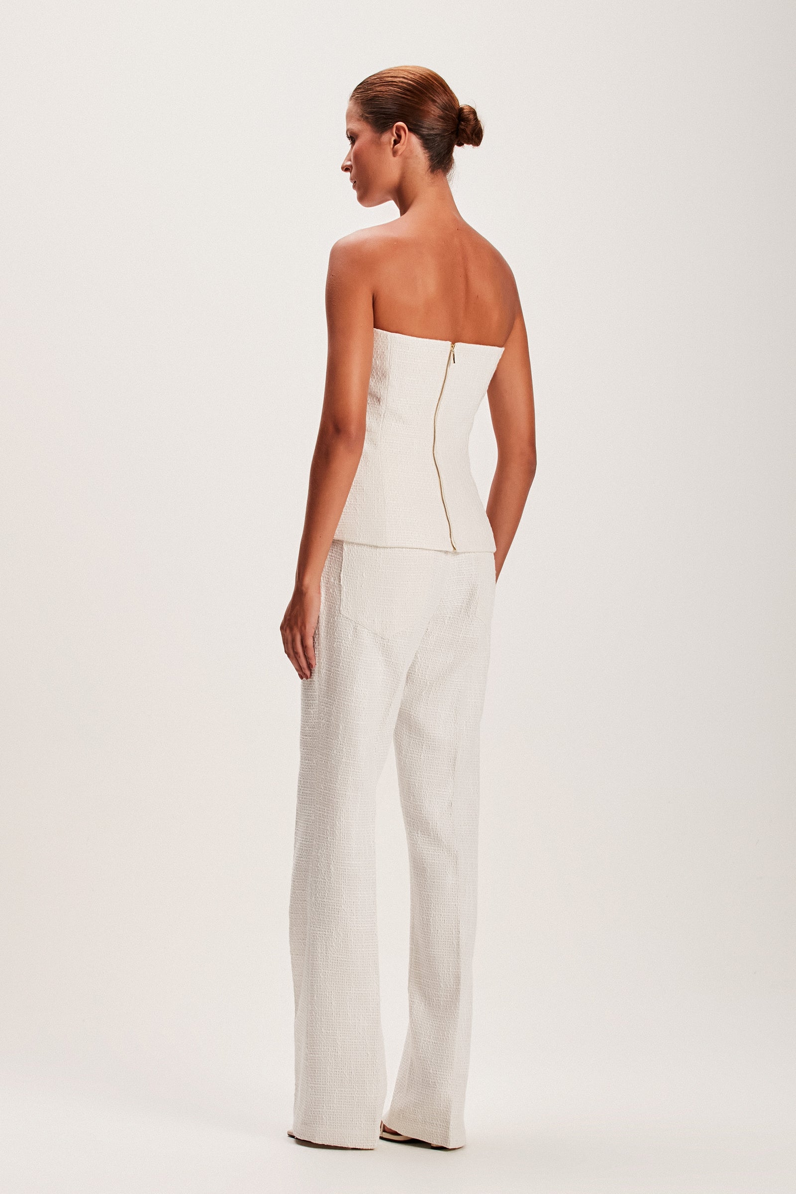 TOP CORSET TWEED OFF WHITE – TIG STORE