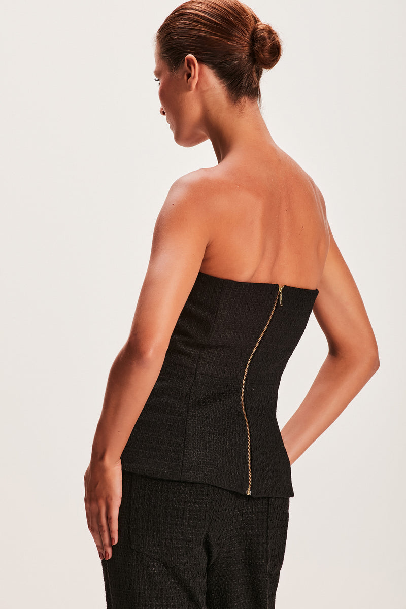 TOP CORSET TWEED PRETO (8066583265507)