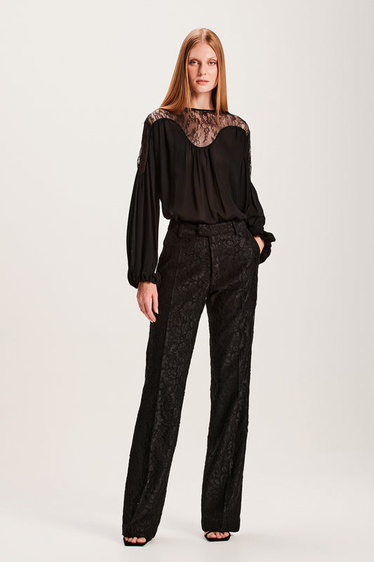 CALÇA LINHO E RENDA PRETA (8066581561571)