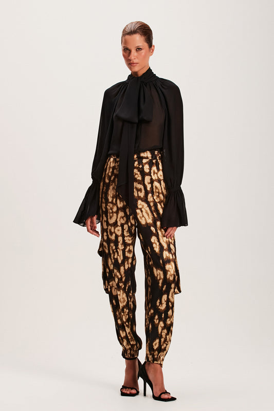 CALÇA CARGO CETIM ONÇA ESCURA (8066581070051)