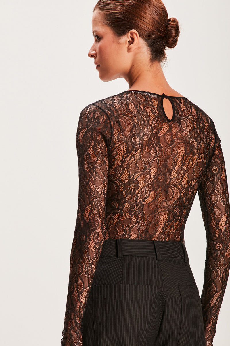 BLUSA RENDA MANGA LONGA PRETA (8066580545763)