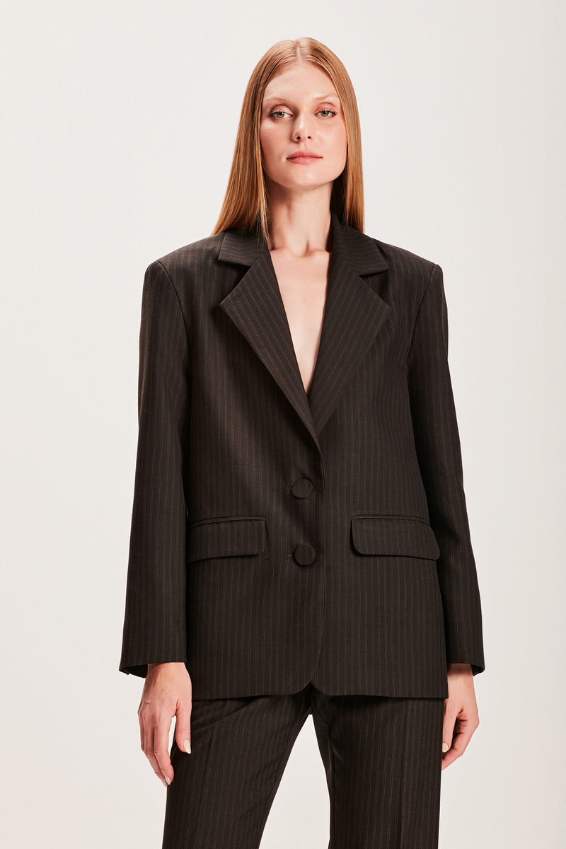BLAZER RISCA DE GIZ MARROM (8066579890403)