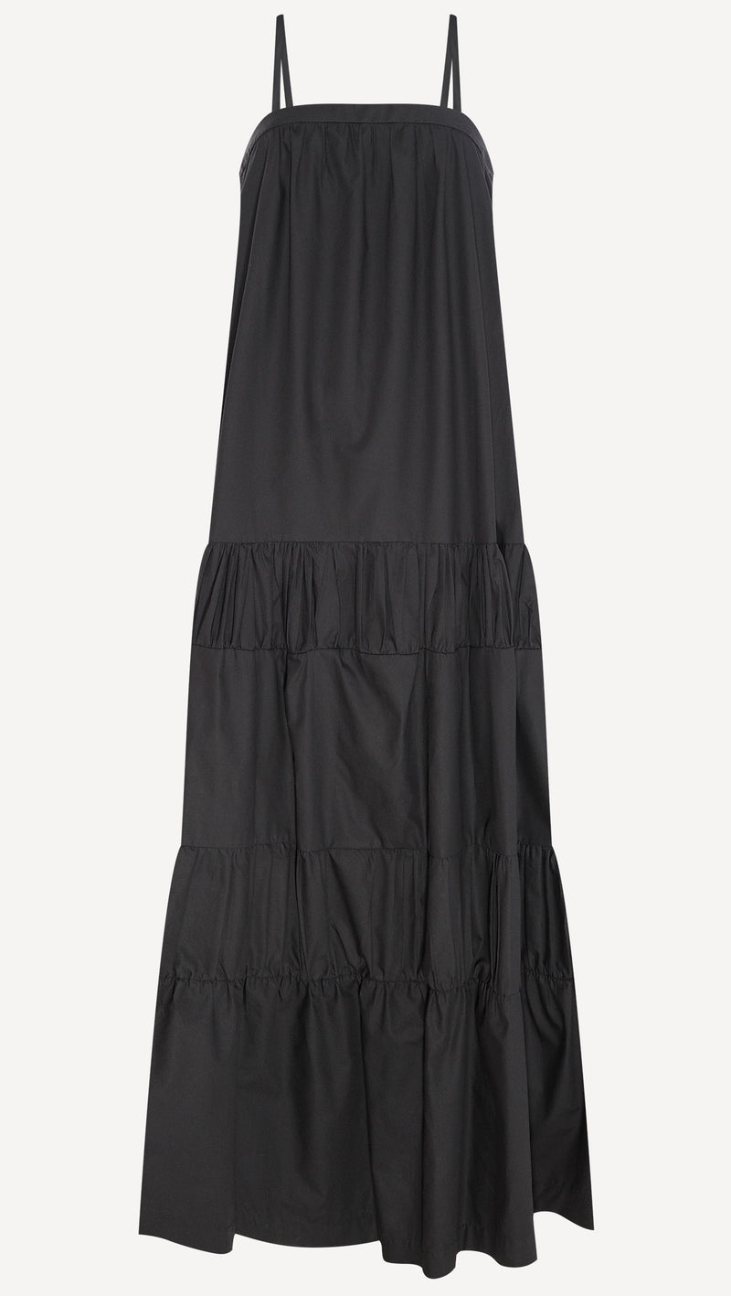 VESTIDO LONGO ALÇAS TRICOLINE PRETO (8030303584483)