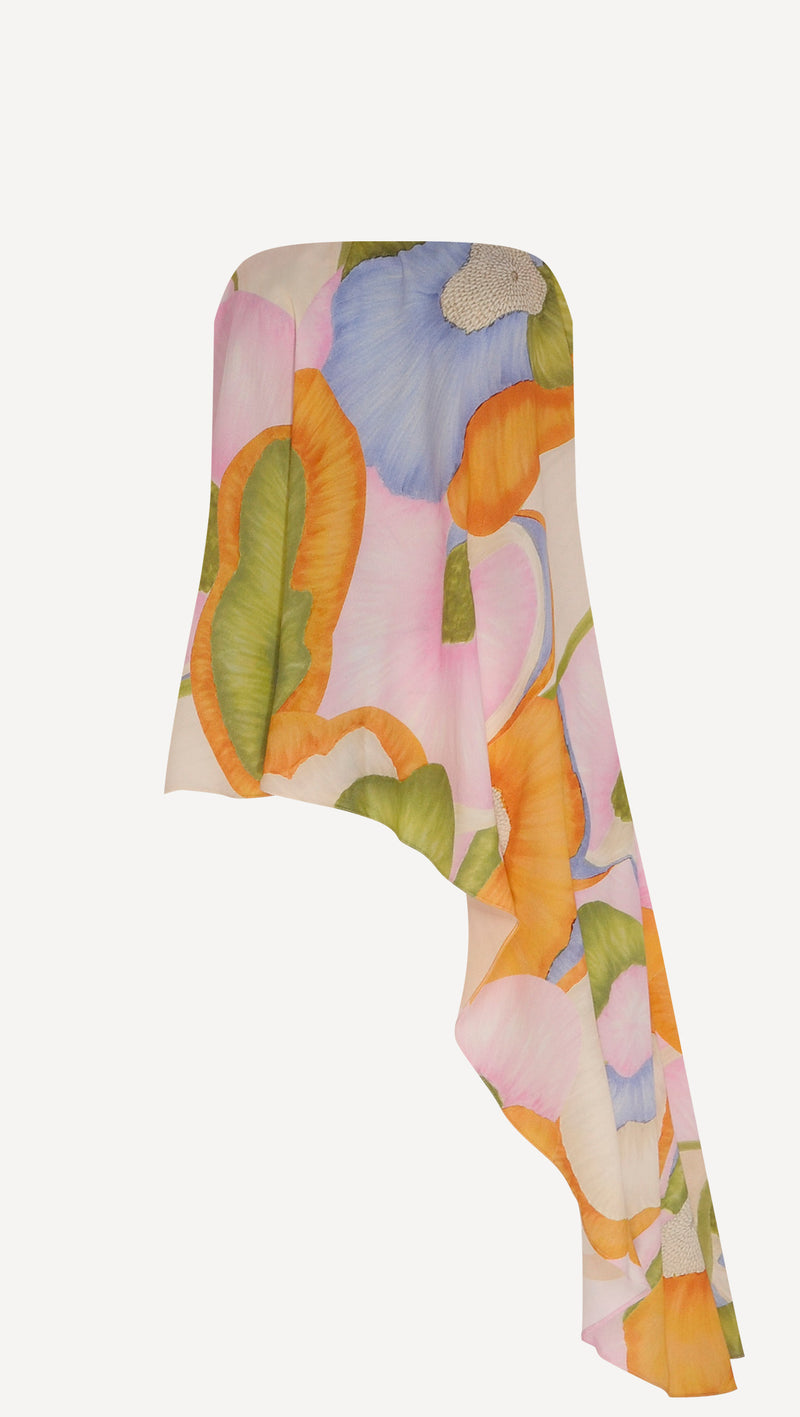 BLUSA TOMARA QUE CAIA ASSIMÉTRICA ESTAMPA FLORAL CLARA (8030300995811)