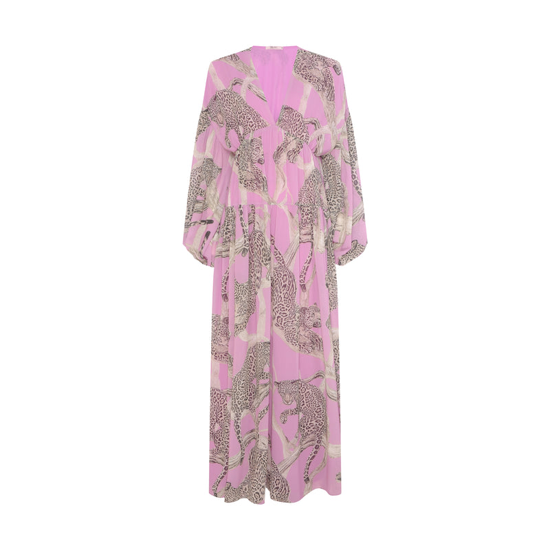 VESTIDO LONGO AMPLO ONÇA GALHOS ROSA (8049935089891)