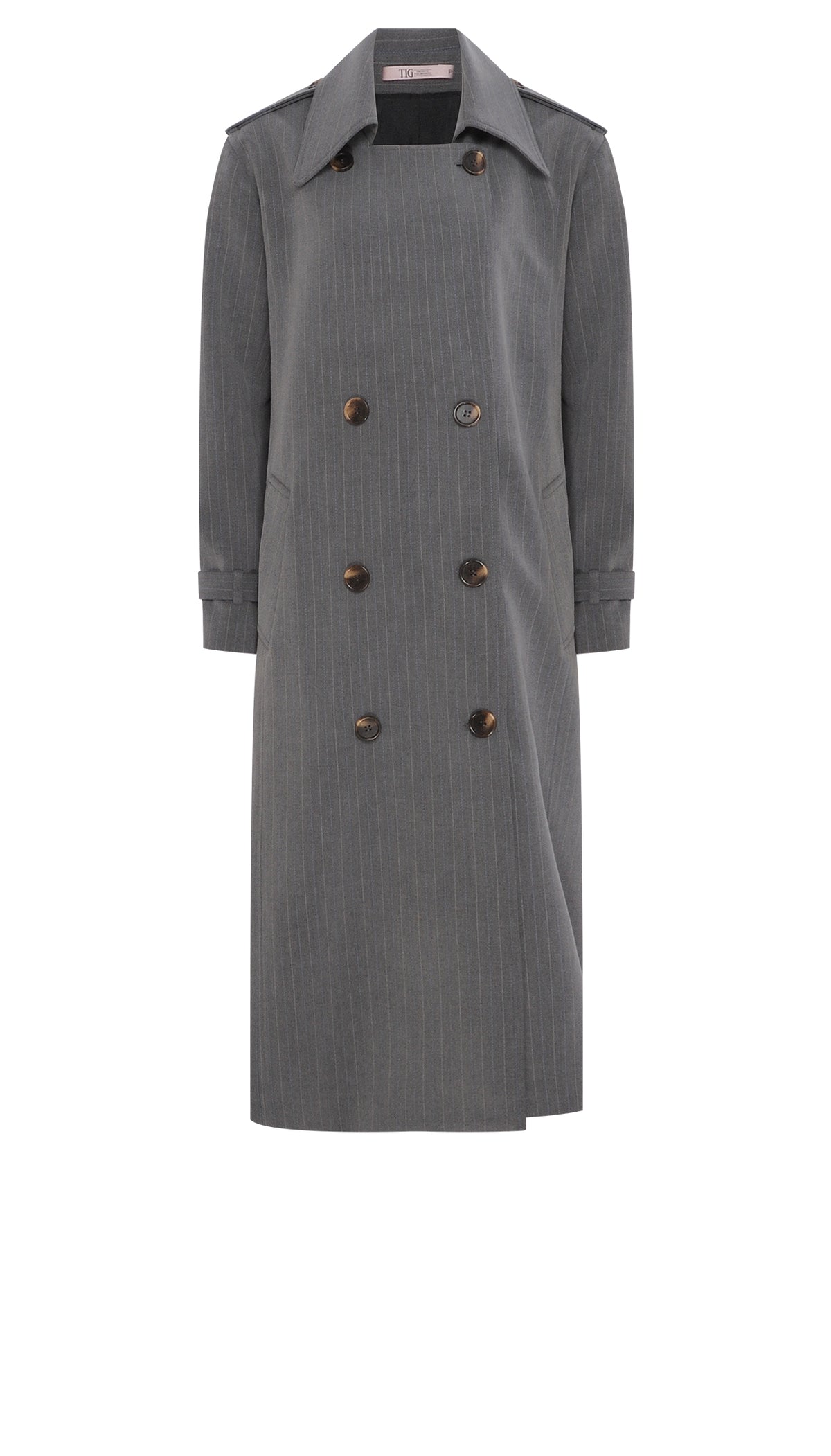 TRENCH COAT RISCA DE GIZ CINZA – TIG STORE