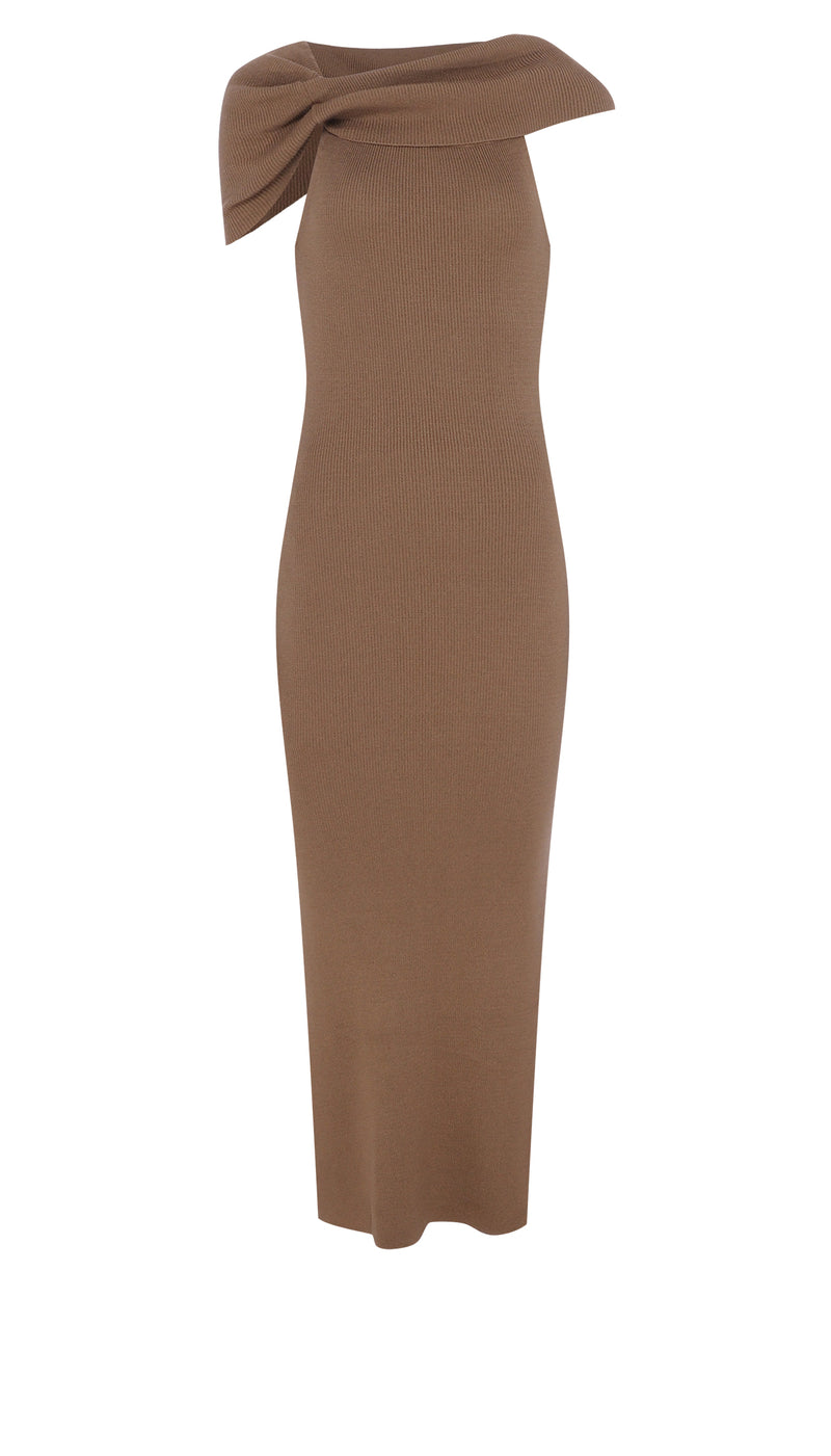 VESTIDO LONGO TRICOT OMBRO A OMBRO BEGE (8066583888099)