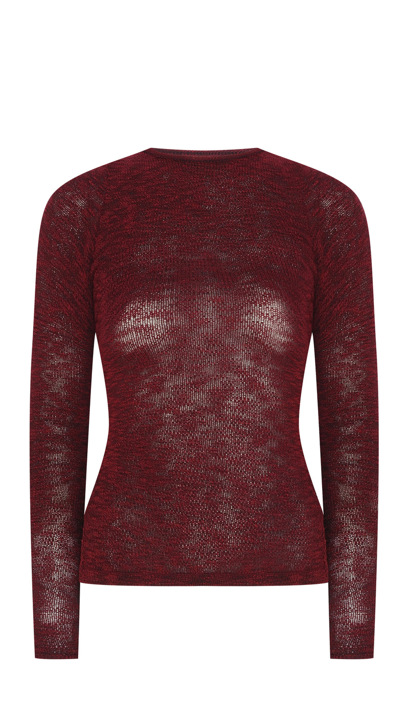BLUSA TRICOT TELA BORDÔ (8066580644067)