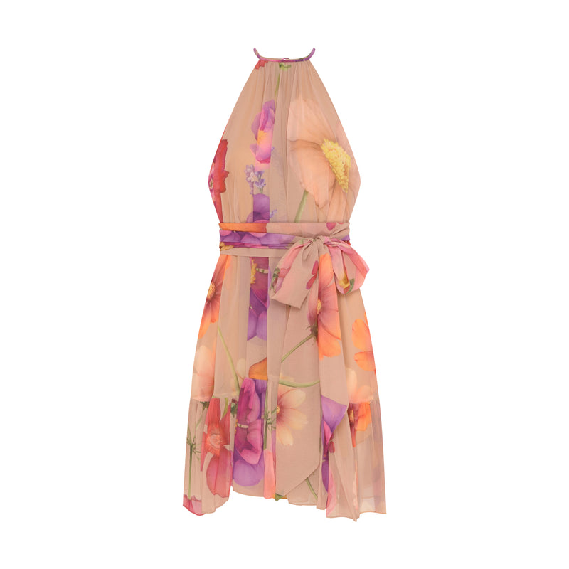 VESTIDO CURTO CAMADAS FLORAL (7893686943971)
