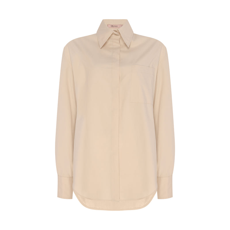 CAMISA TRICOLINE BEGE CLARA (7855153971427)