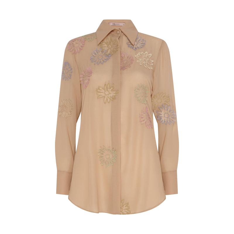 CAMISA FLORES COLORIDAS BORDADAS (7855153676515)