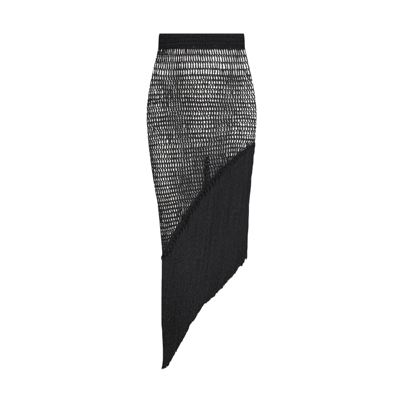 SAIA CROCHE PRETA ASSIMETRICA FRANJAS (7939241836771)