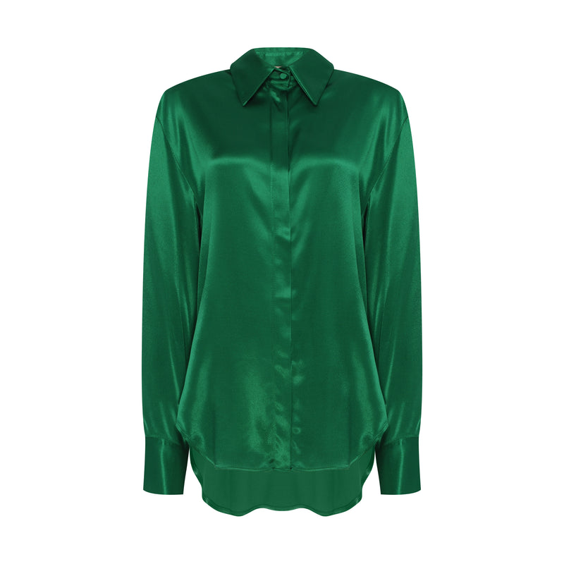 CAMISA CETIM VERDE (7893684814051)