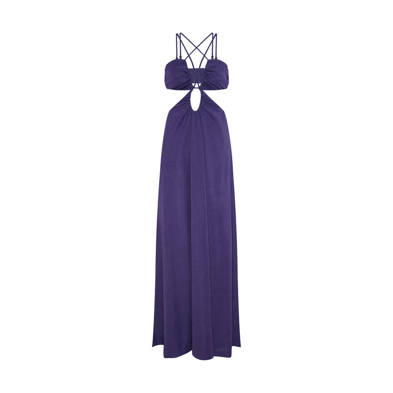 VESTIDO LONGO ALÇAS ILUSIONE ROXO (7893688975587)