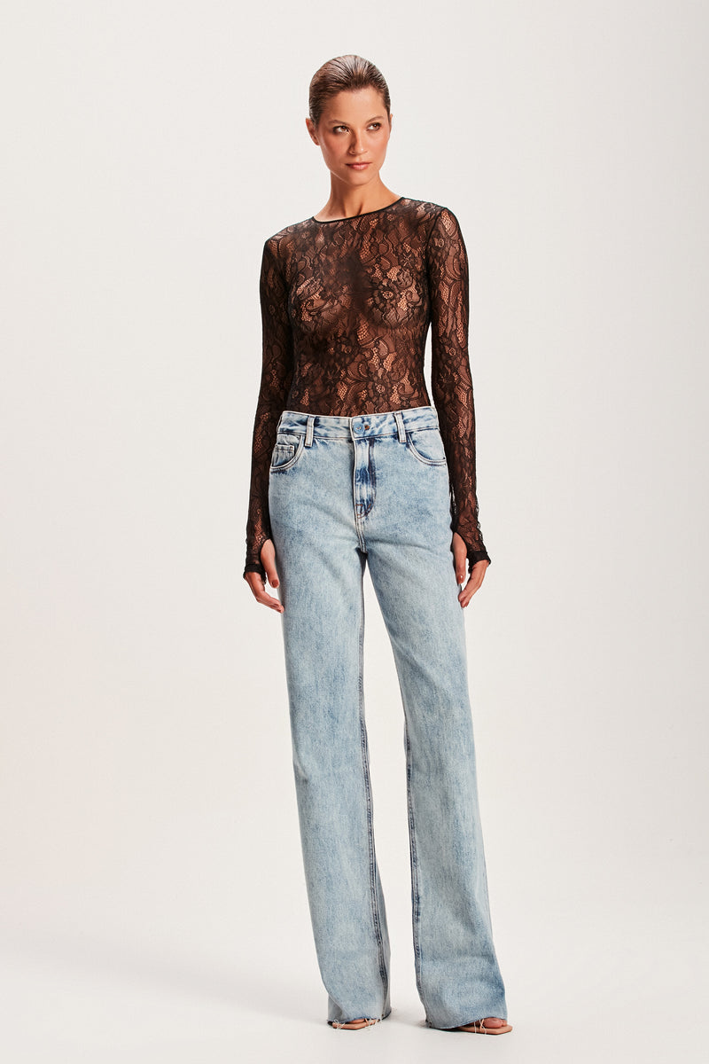 BLUSA RENDA MANGA LONGA PRETA (8066580545763)